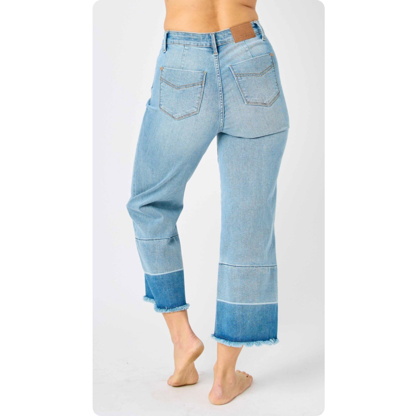 JUDY BLUE PLUS SIZE HIGH WAIST RELEASE HEM JEANS