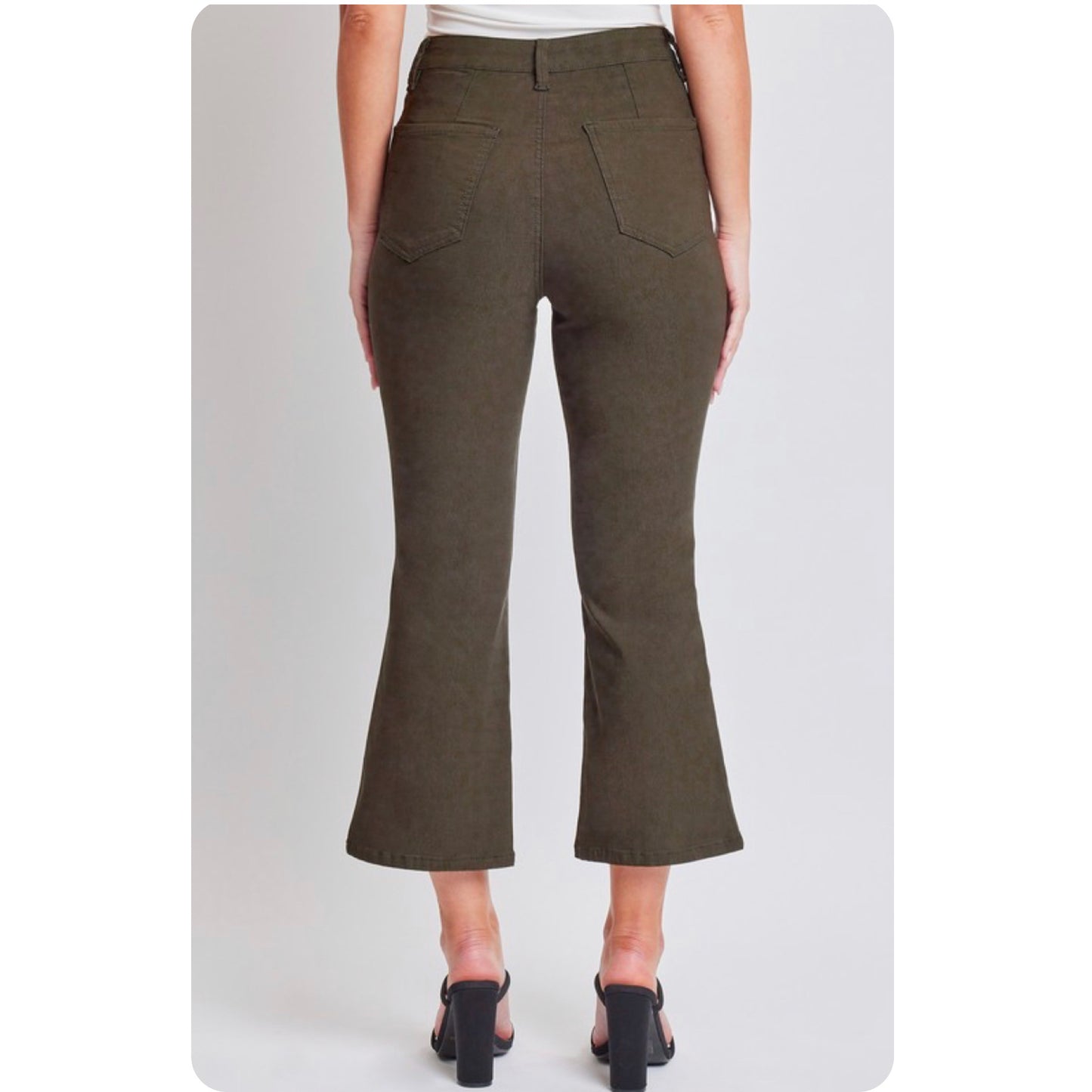 Hello Beautiful~Hyperstretch Flared Hem Capris