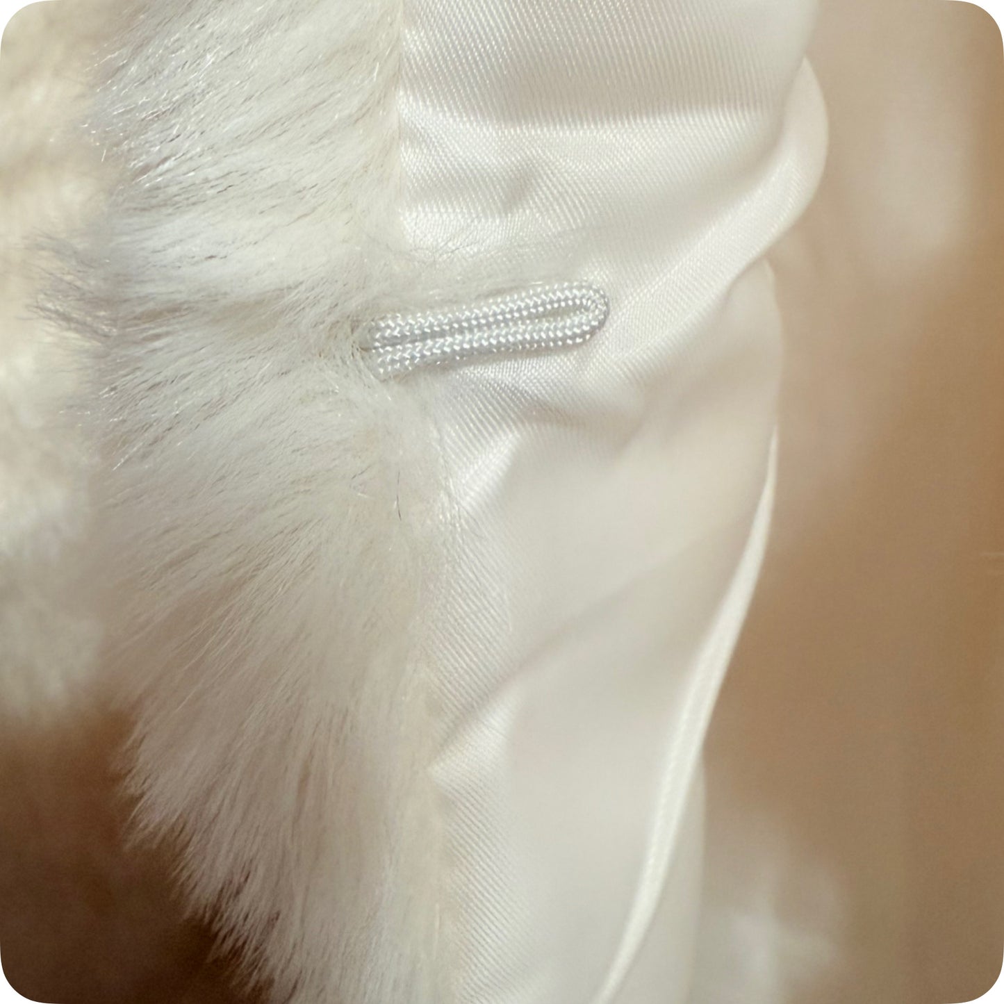 Cozy Quilted Plush Faux Fur Puffy Ivory Vest-Jacket