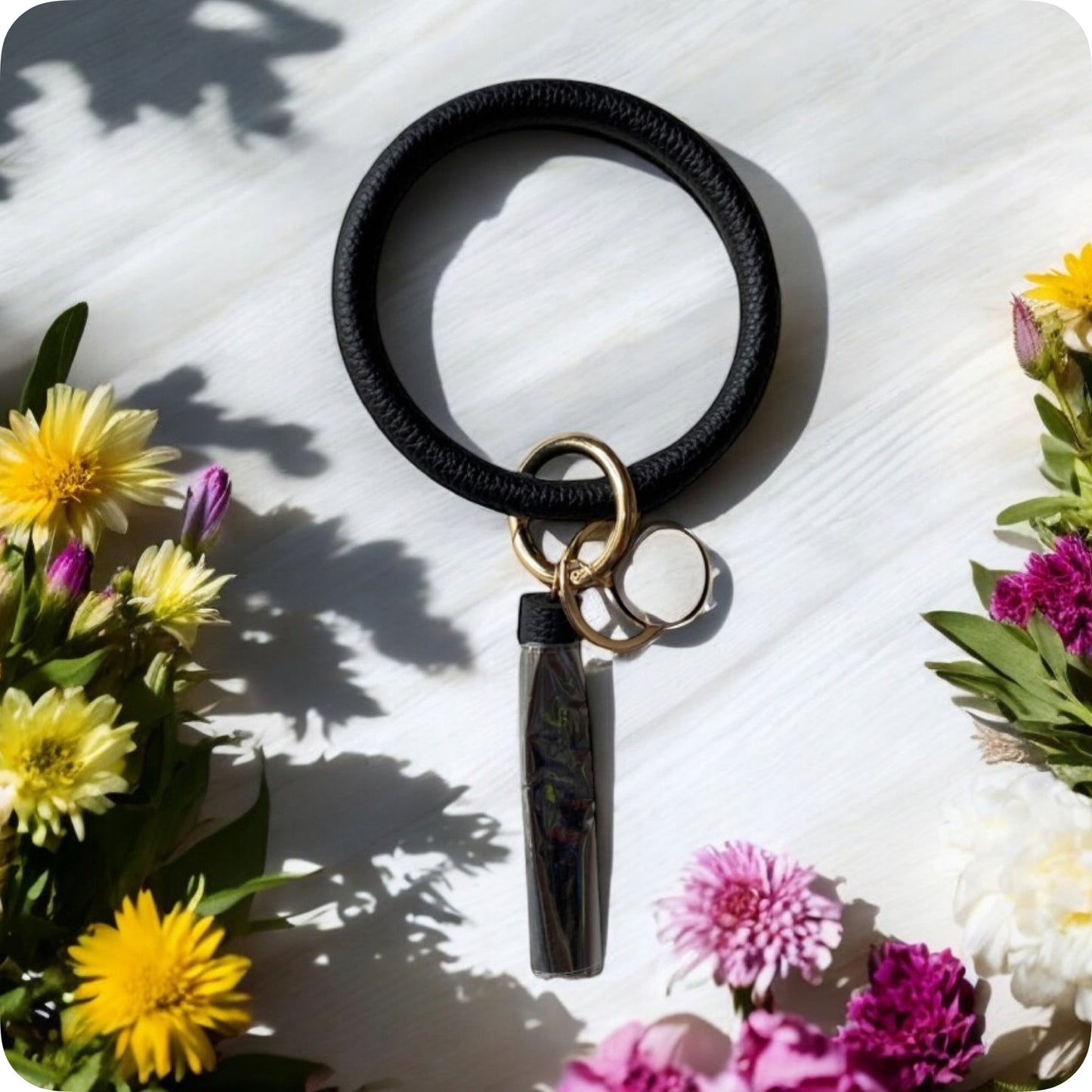 Every Girls Must! Leather Bangle Tassel Keychain