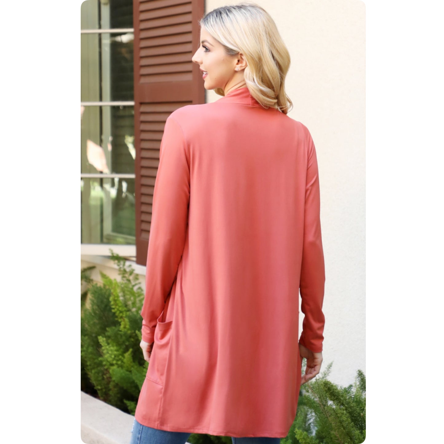 Ashlyn’s Casually Classy Long Sleeve Terracotta Cardigan-Outerwear