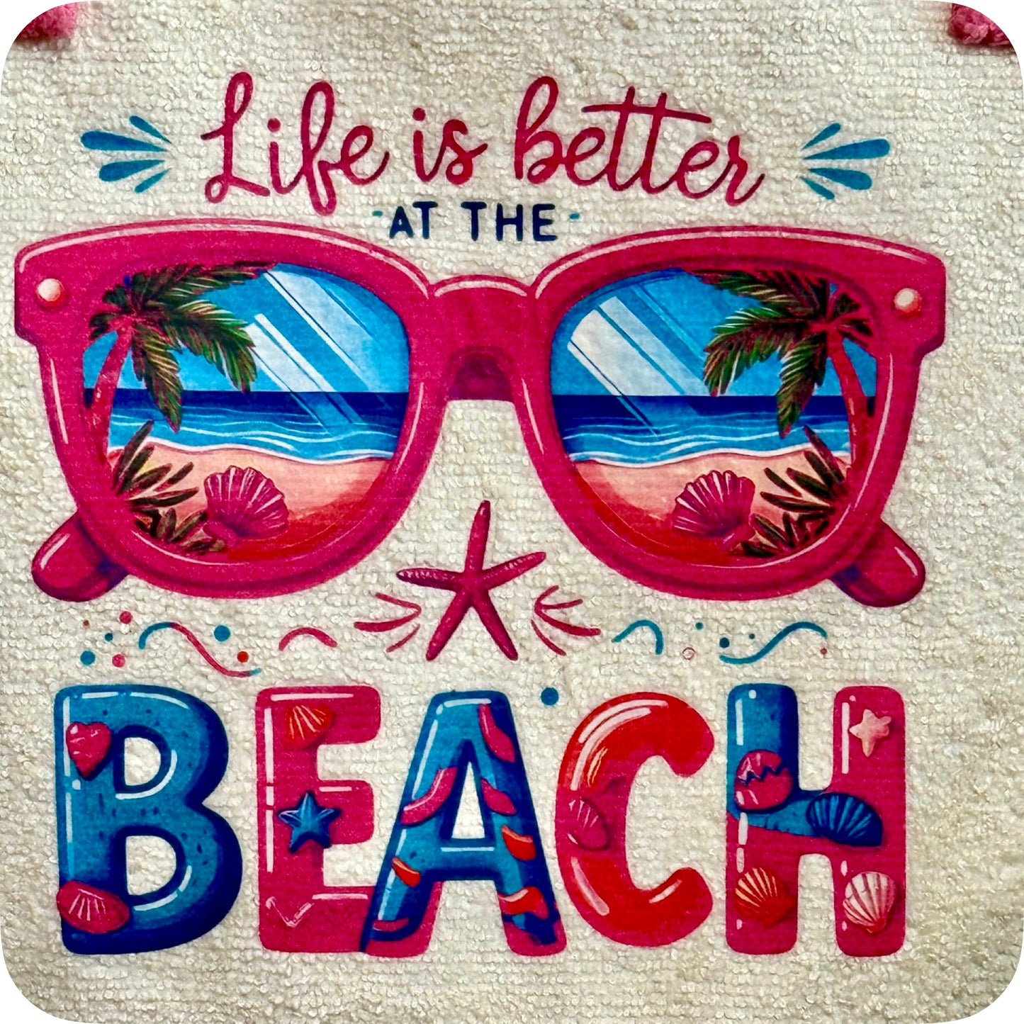 Summer Fun-Life is Better at the Beach Terry Tote Bag-Purse