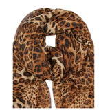 Classic Oblong Brown Leopard Scarf