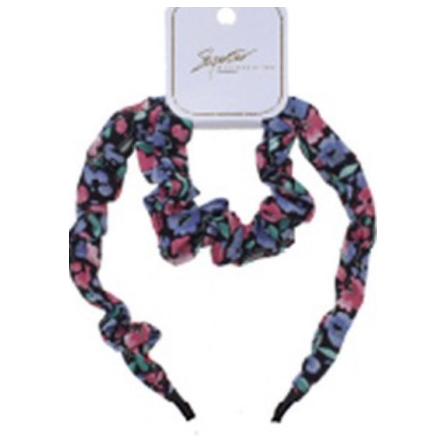 Adorable Floral Print Headband Scrunchie Set