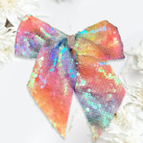 Large Pastel Sequin Hair Bow Clip