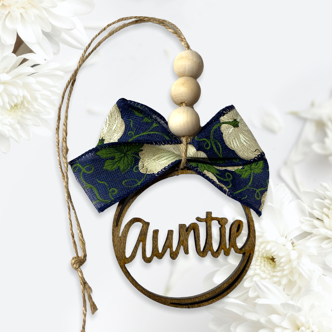 Adorable Laser Cutout Verbiage Car Charm, Tree Ornament