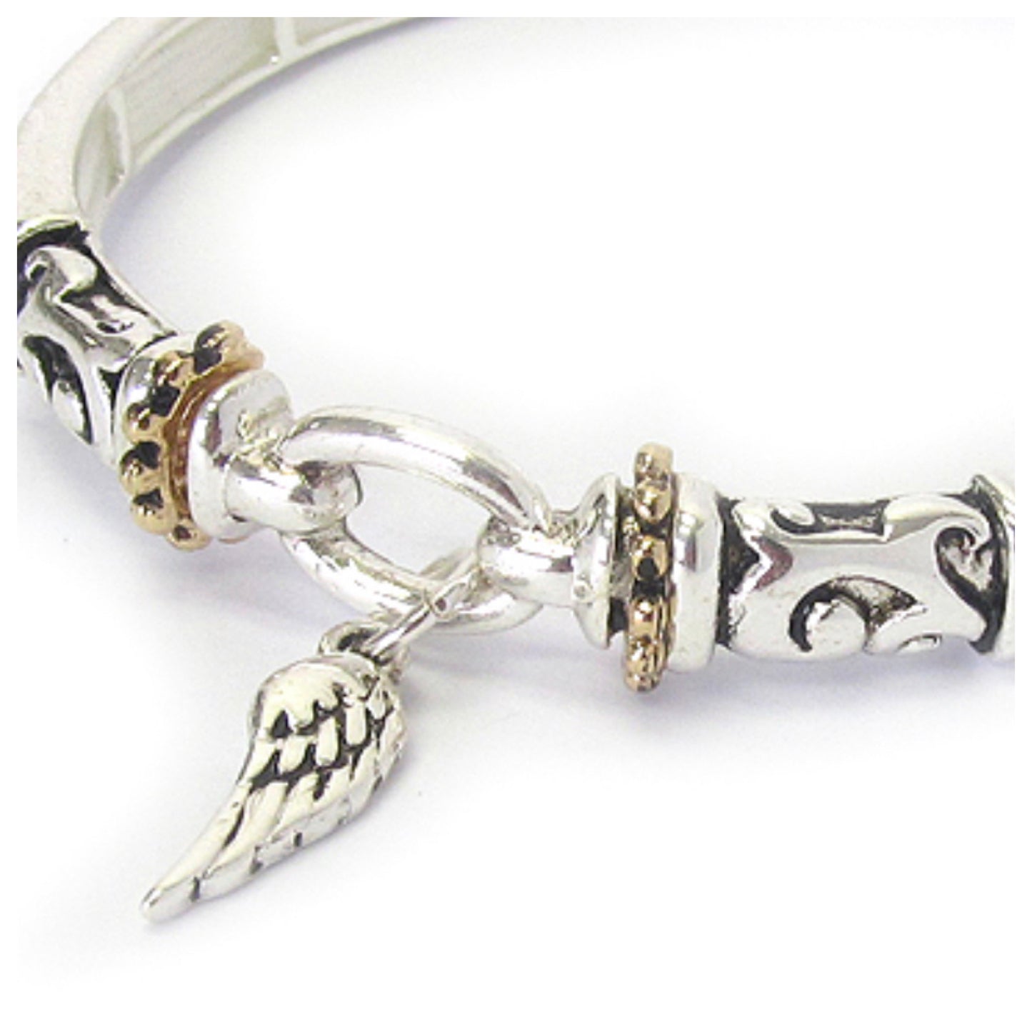 Inspirational Engraved Serenity Prayer Silver Bracelet