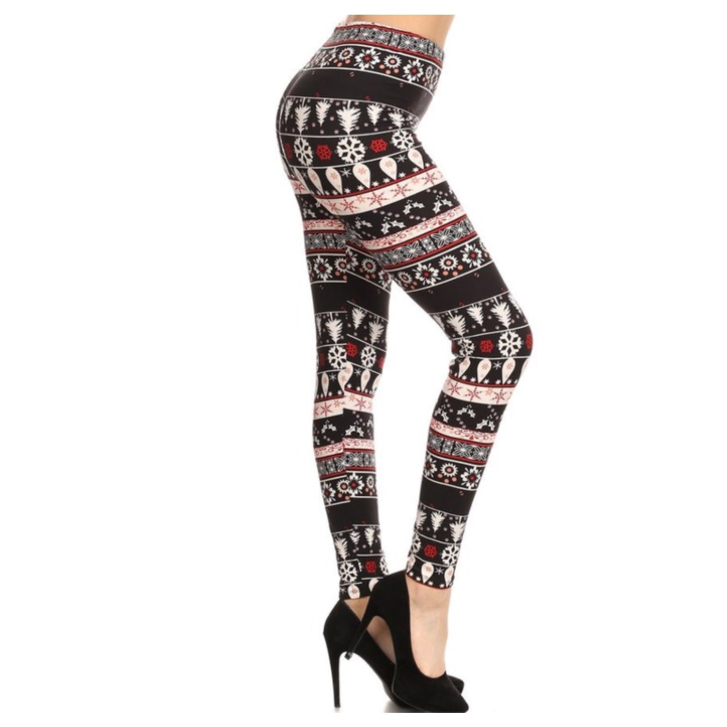 Always More to Love Holiday Theme Leggings-Plus Size-Christmas