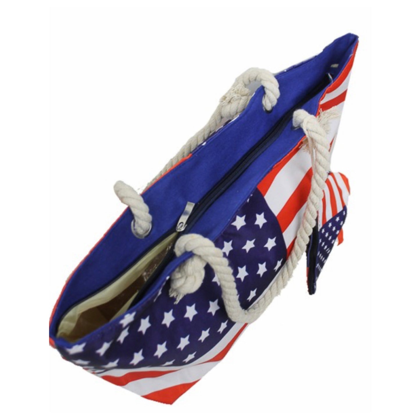 American Pride, American Flag Tote Bag with Coin Pouch