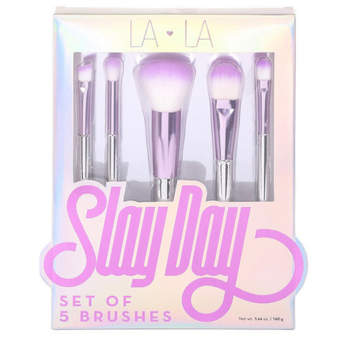 Set of 5 Make up Brushes - Purple