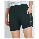 Cozy Black Biker Athletic Shorts with Side Pocket