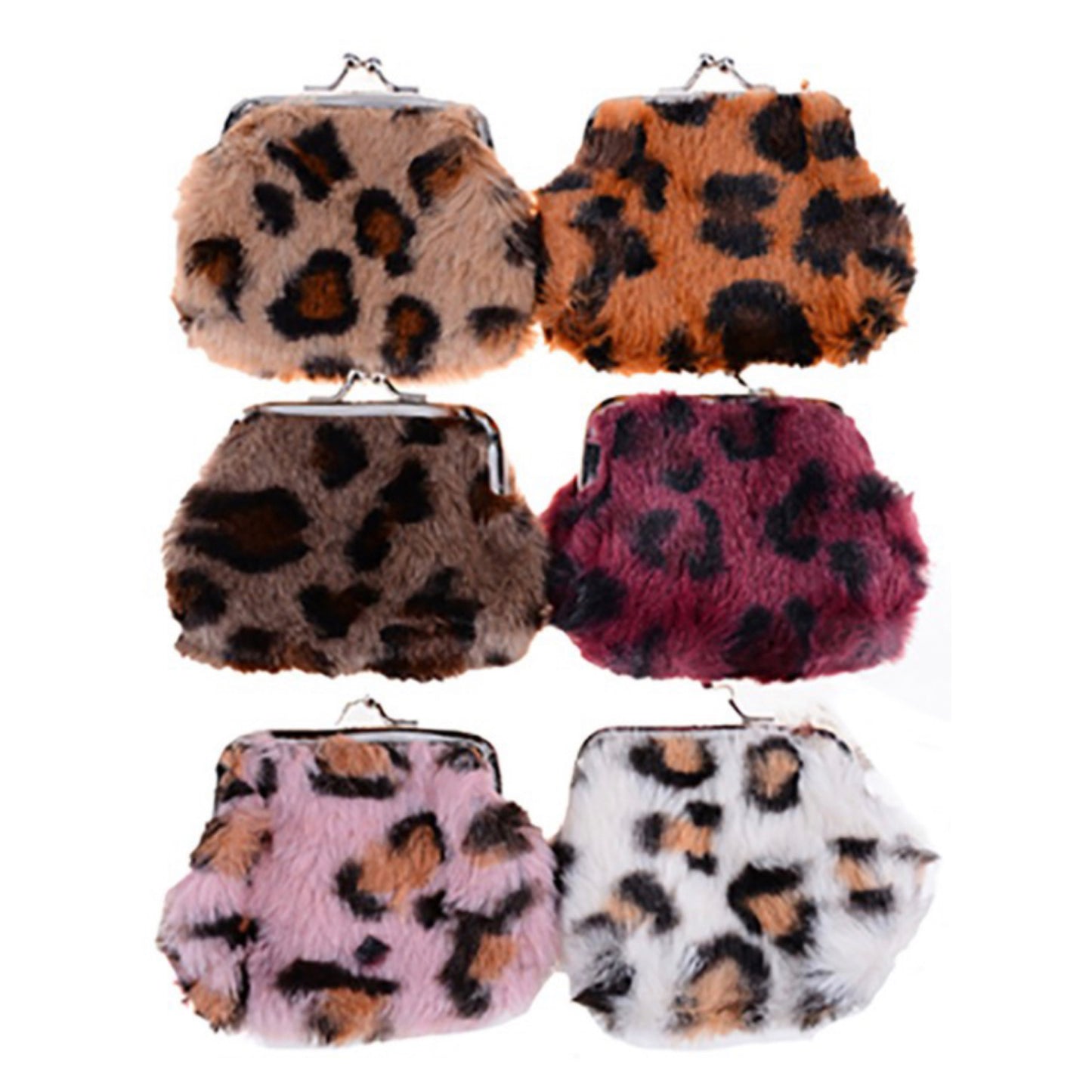 Adorable Leopard Fur Coin Purse