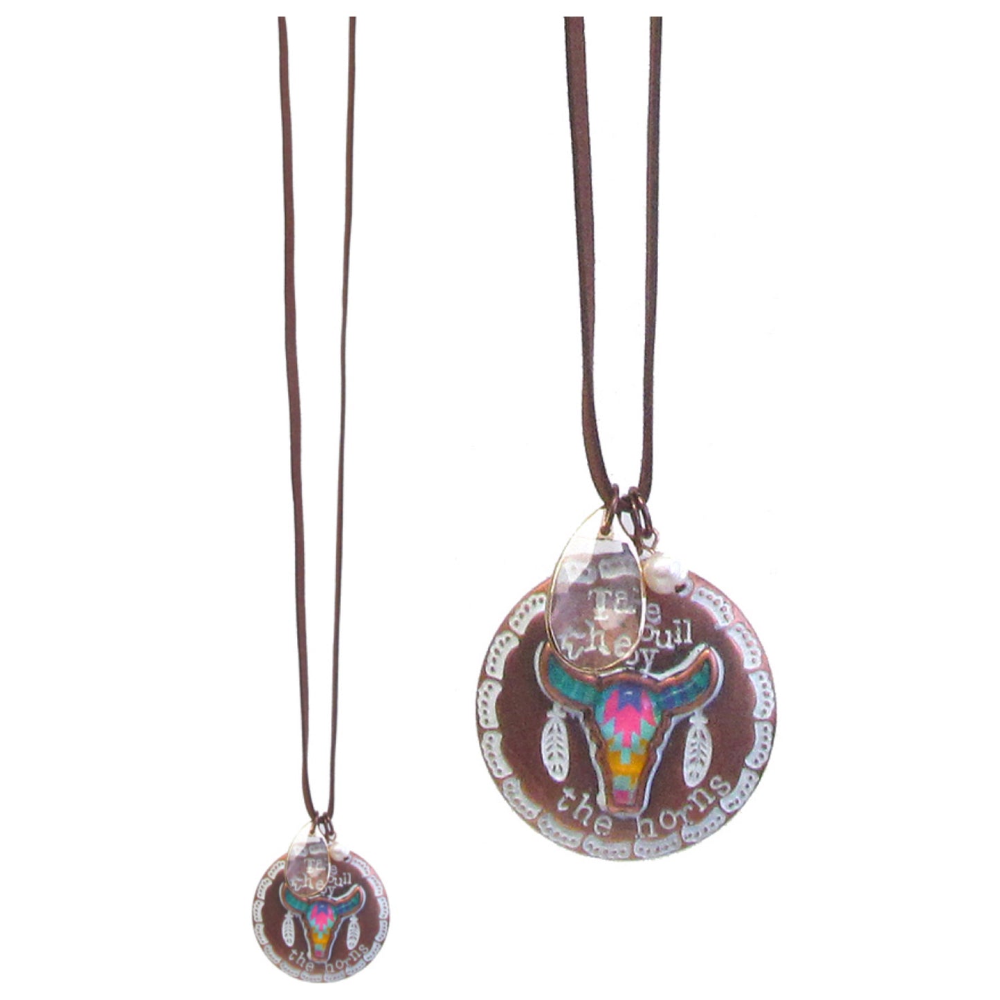 Take the Bull by the Horns Long Pendant Necklace