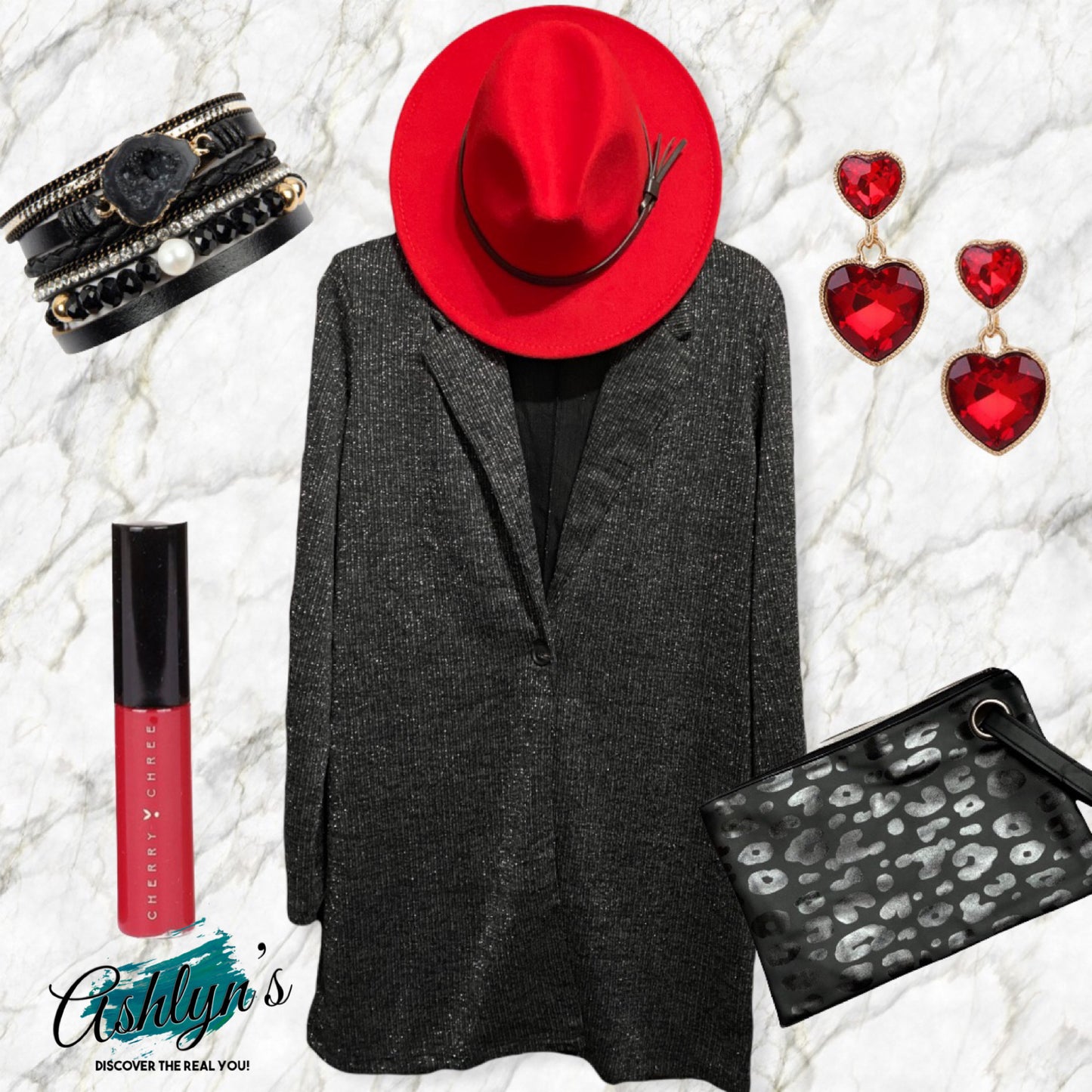 Classy and Sassy Black Metallic Blazer
