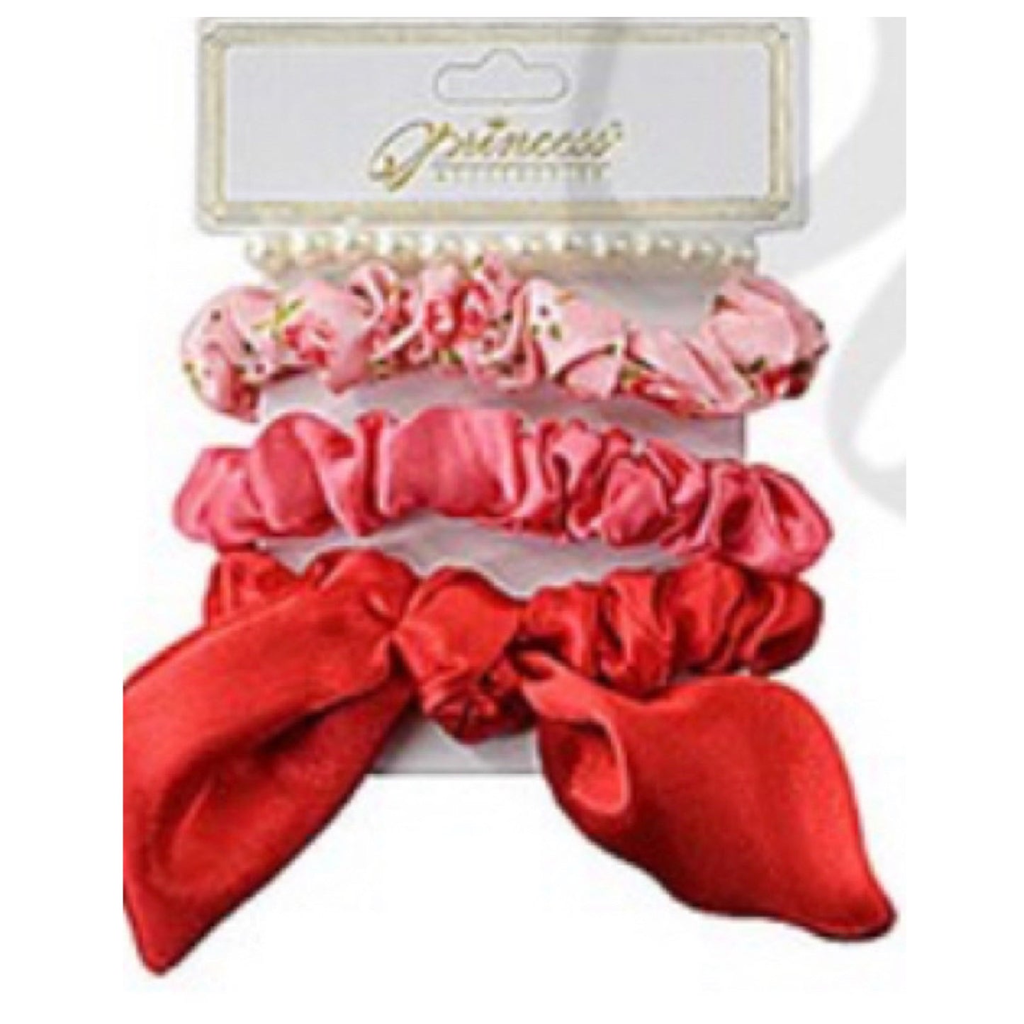 Adorable 4pc Hair Bow, Scrunchy Set - 6 Colors