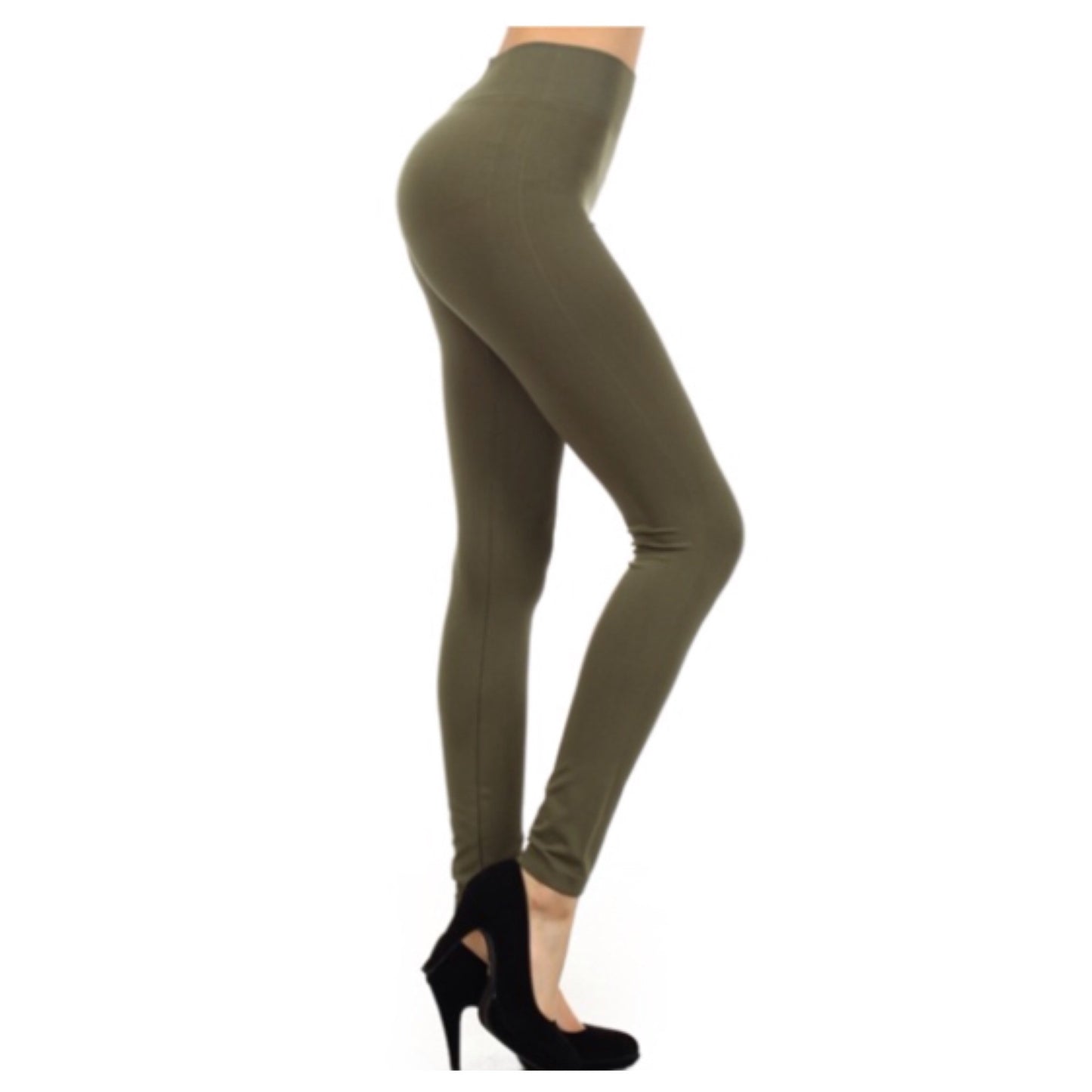 "A Touch of Heaven" No Peek-a-Boo See Through Charcoal Leggings - Cheryl's Galore and More - 2