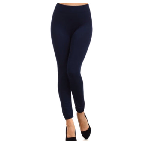 "A Touch of Heaven"  No Peek-a-Boo See Through Navy Leggings - Cheryl's Galore and More - 1