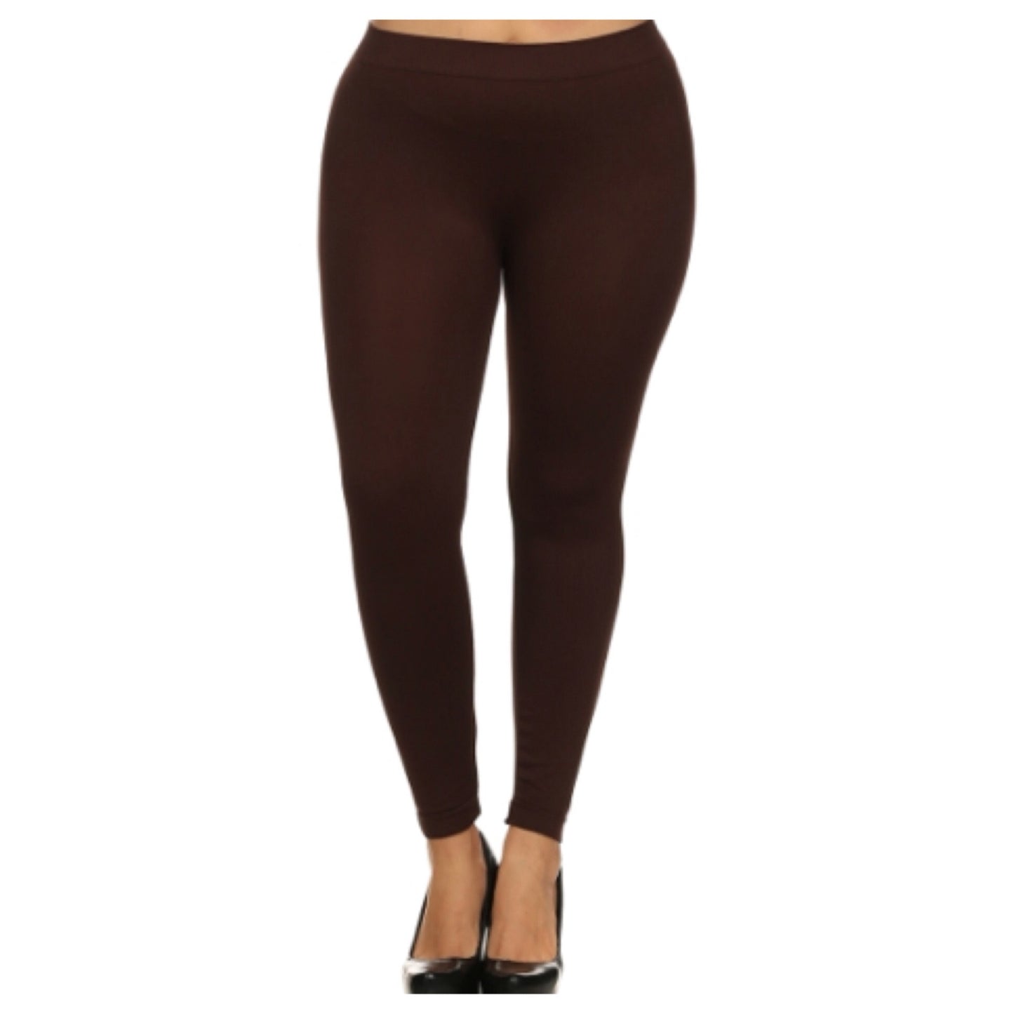Must Have "Amazing" No Peek-a-Boo See Through Brown Leggings - Cheryl's Galore and More