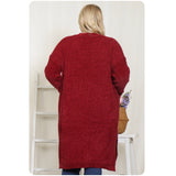 Always More to Love Burgundy Chenille Cardigan-Plus Size Sweater