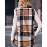 Stepping’ into Style Plaid Flannel Vests-Tops