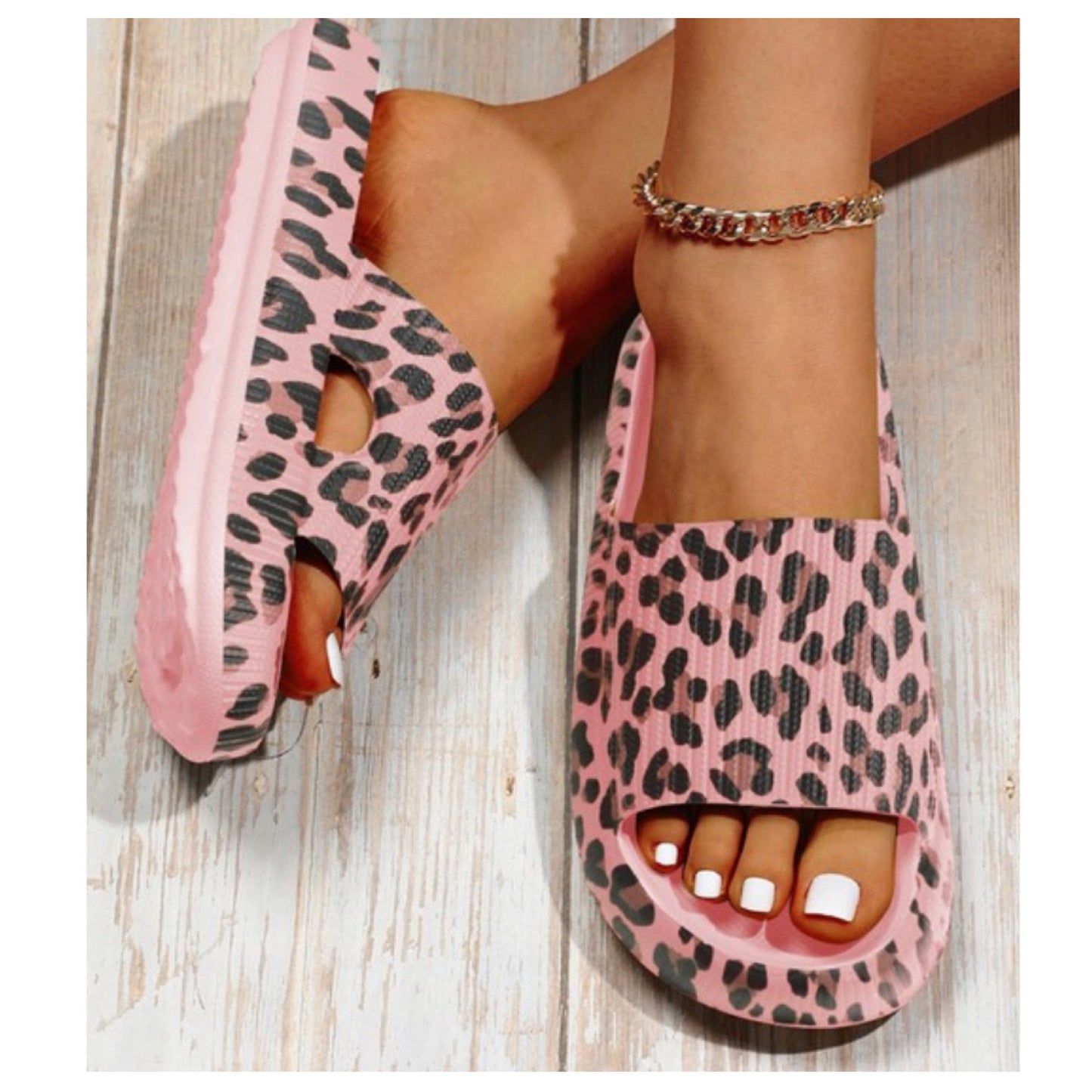 Hello Beautiful! Ashlyn’s Insanely Cozy Animal Print or Solid Color Slides-Sandals-Slip Ons