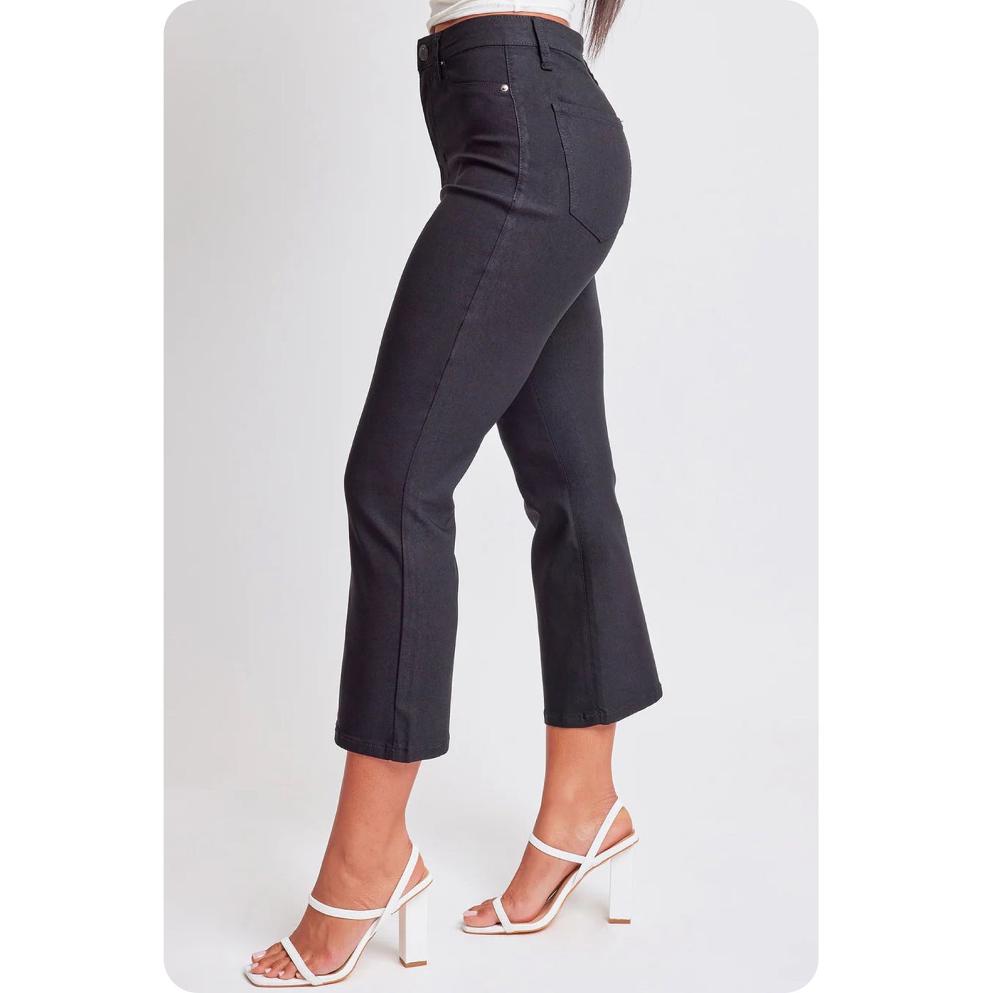 Hello Beautiful~Hyperstretch Flared Hem Capris