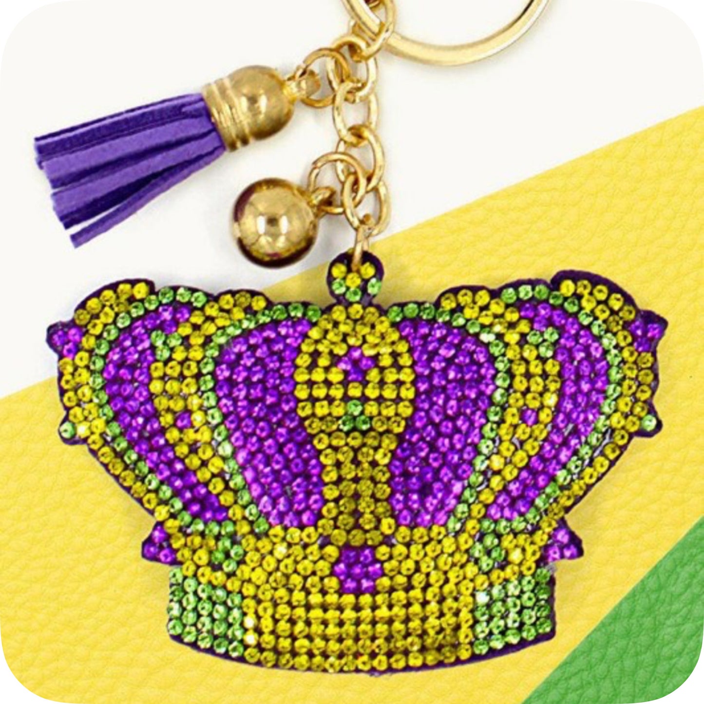 Adorable Puffy Rhinestone Keychain-Purse Charm-Backpack Charm