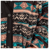 Ashlyn’s Cozy Black Turquoise Tribal Sherpa Jacket-Western Button Up Outerwear