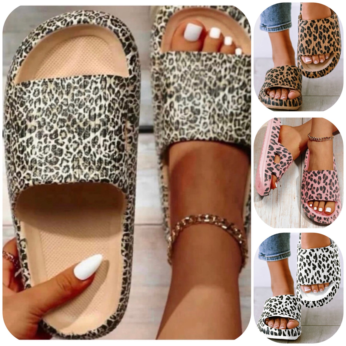 Hello Beautiful! Ashlyn’s Insanely Cozy Animal Print or Solid Color Slides-Sandals-Slip Ons