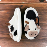 Cozy Melissa Plush Fur Cow Slip On Slippers-House Shoes