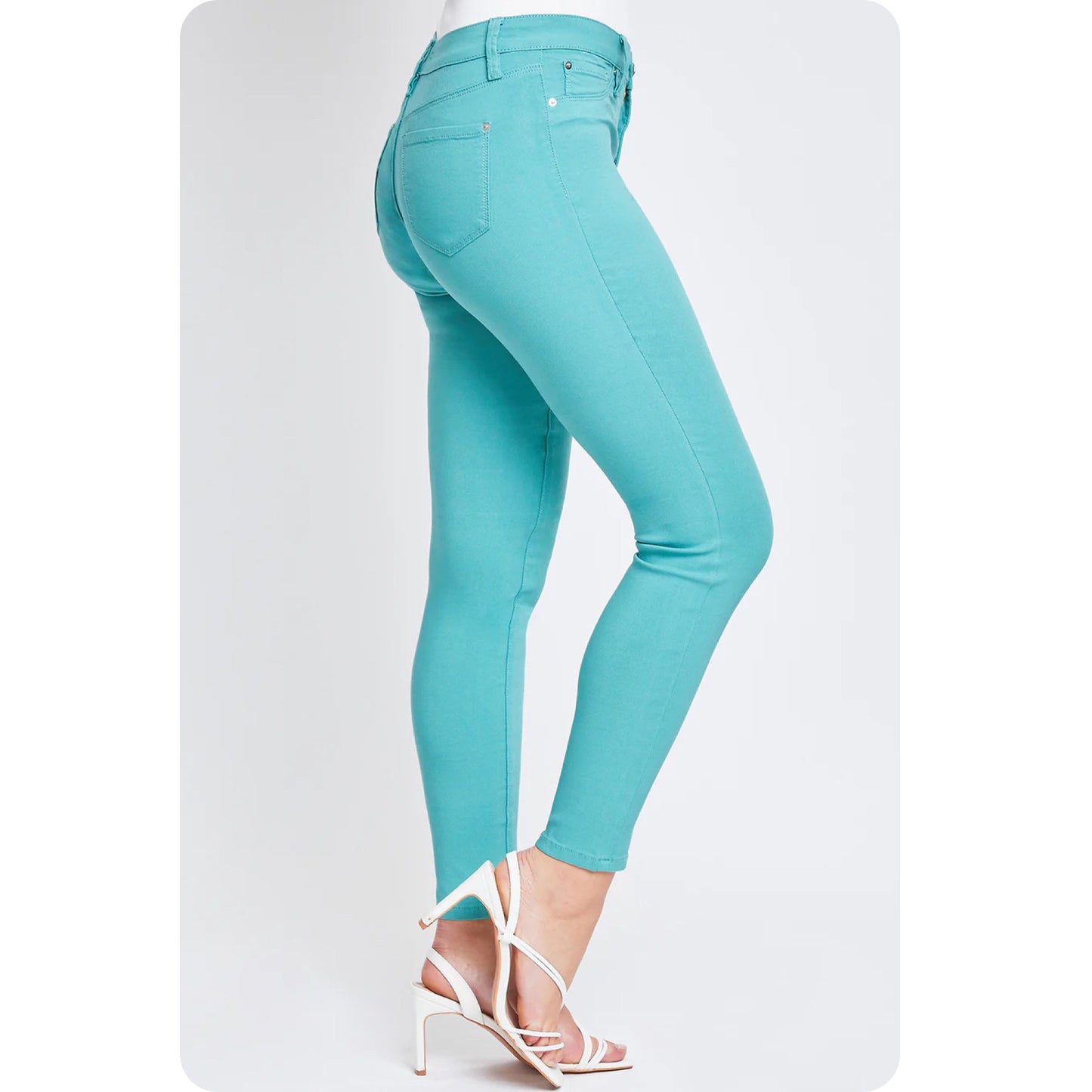 Hello Beautiful~Hyperstretch Pop of Color Mid-Rise Skinny Jeans