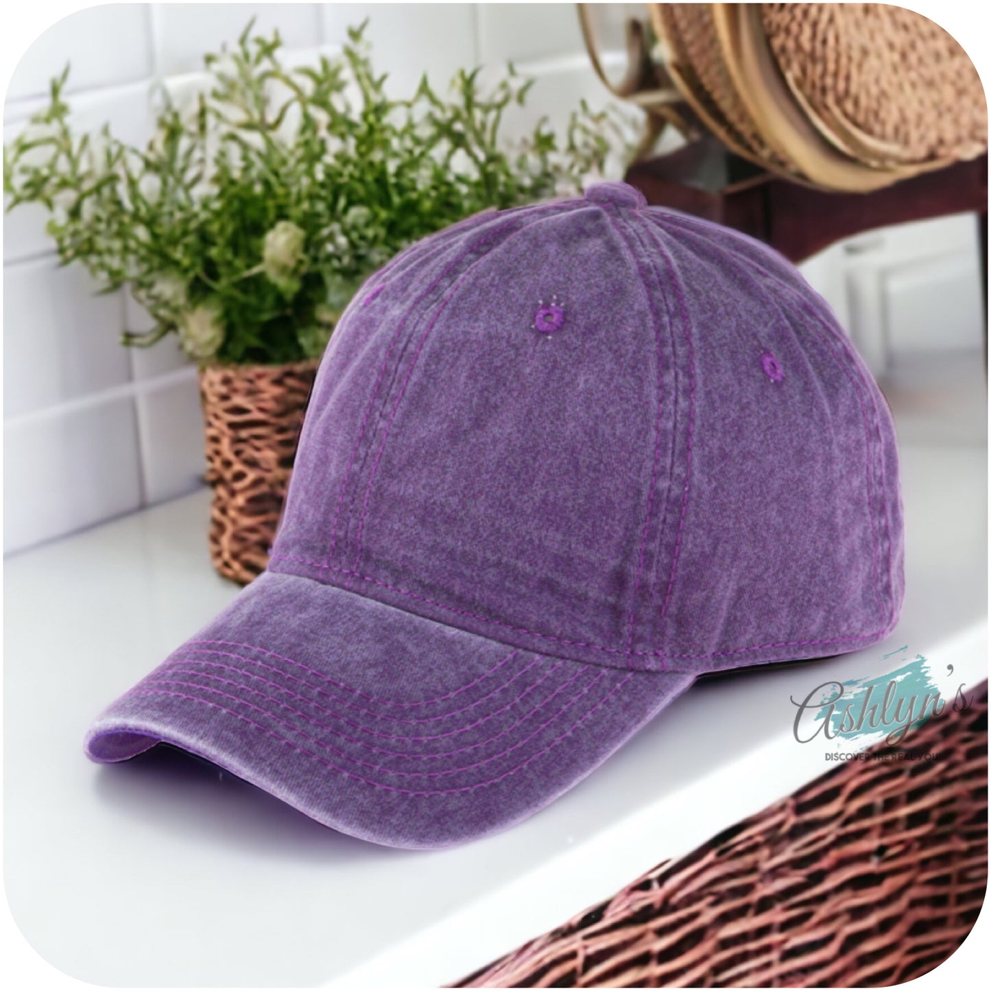 Ashlyn’s Get it Girl-Casually Classy Purple Acid Wash Ball Cap-Baseball Hat