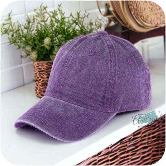 Ashlyn’s Get it Girl-Casually Classy Purple Acid Wash Ball Cap-Baseball Hat