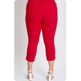 Hello Beautiful~PLUS SIZE Hyperstretch Pop of Color Capris