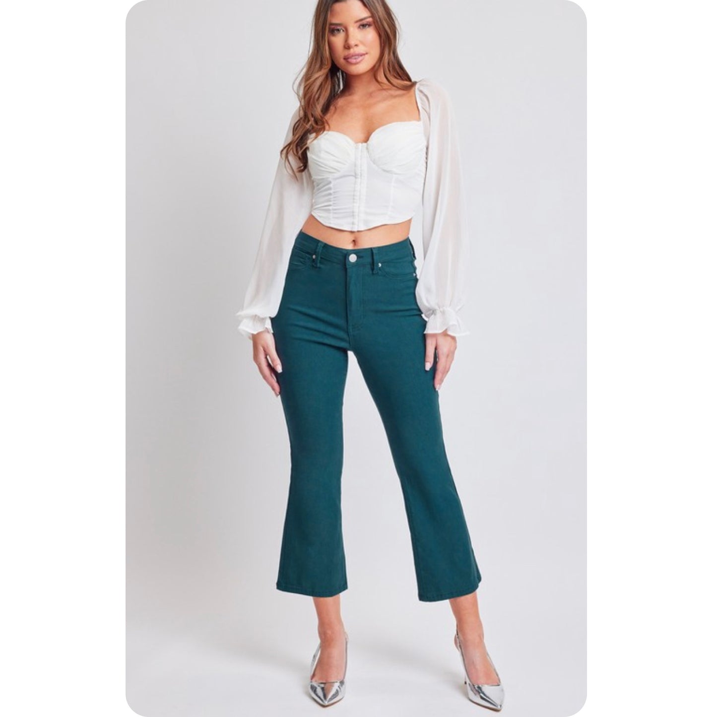 Hello Beautiful~Hyperstretch Flared Hem Capris