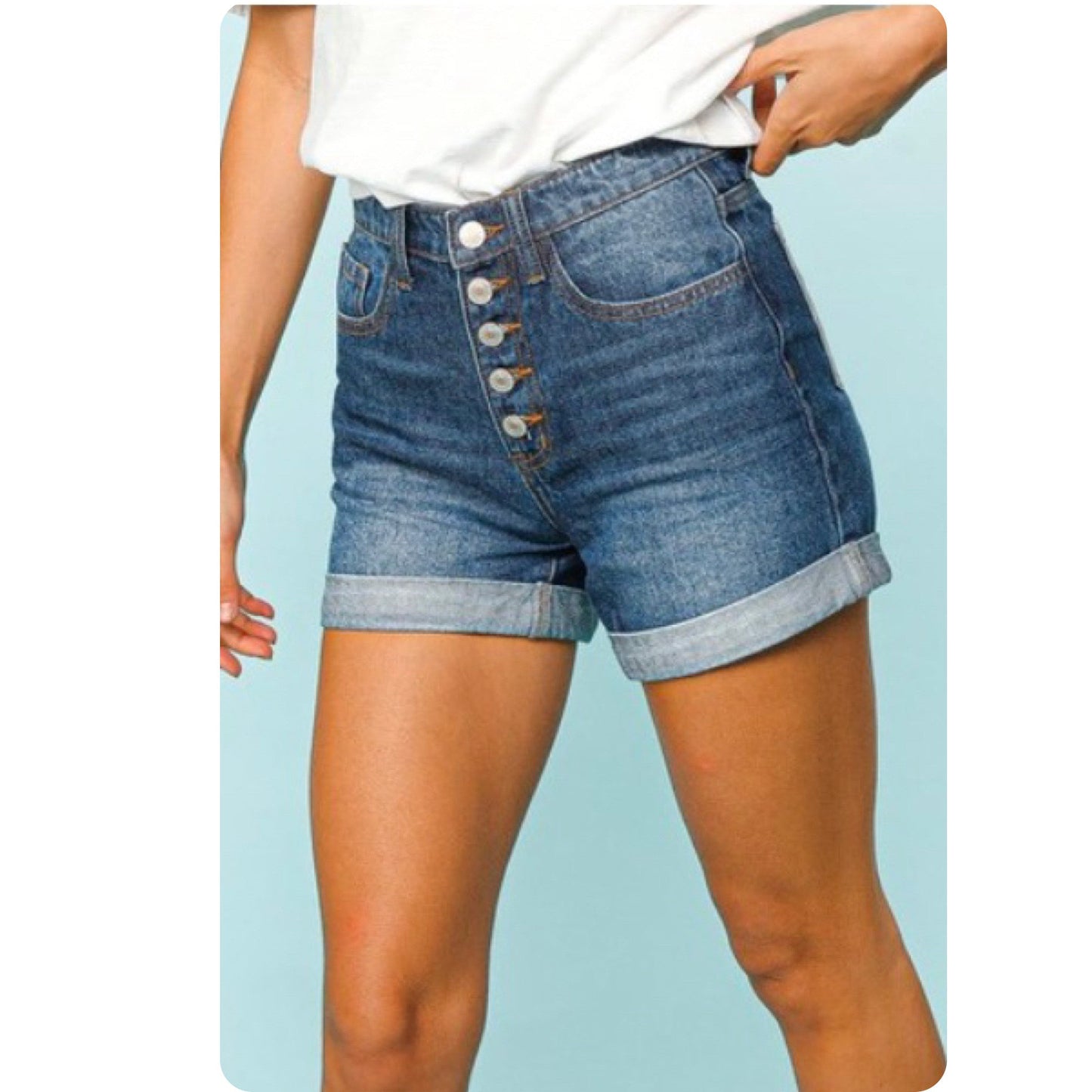 Ashlyn’s Plus Size American Flag Blue Denim Shorts