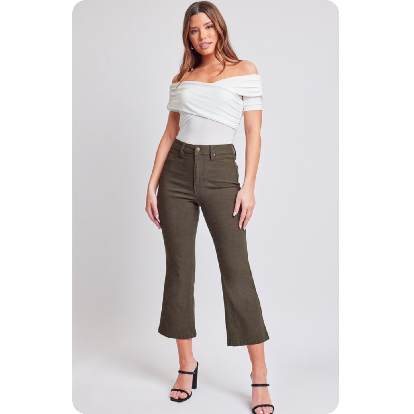 Hello Beautiful~Hyperstretch Flared Hem Capris