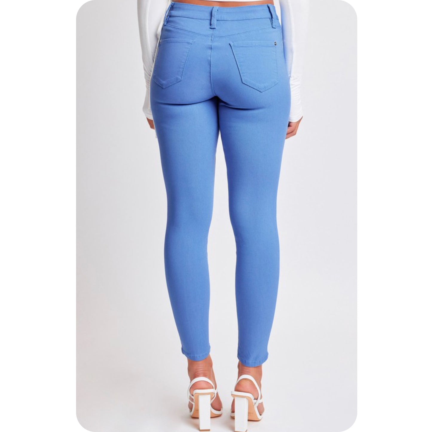 Hello Beautiful~Hyperstretch Pop of Color Mid-Rise Skinny Jeans