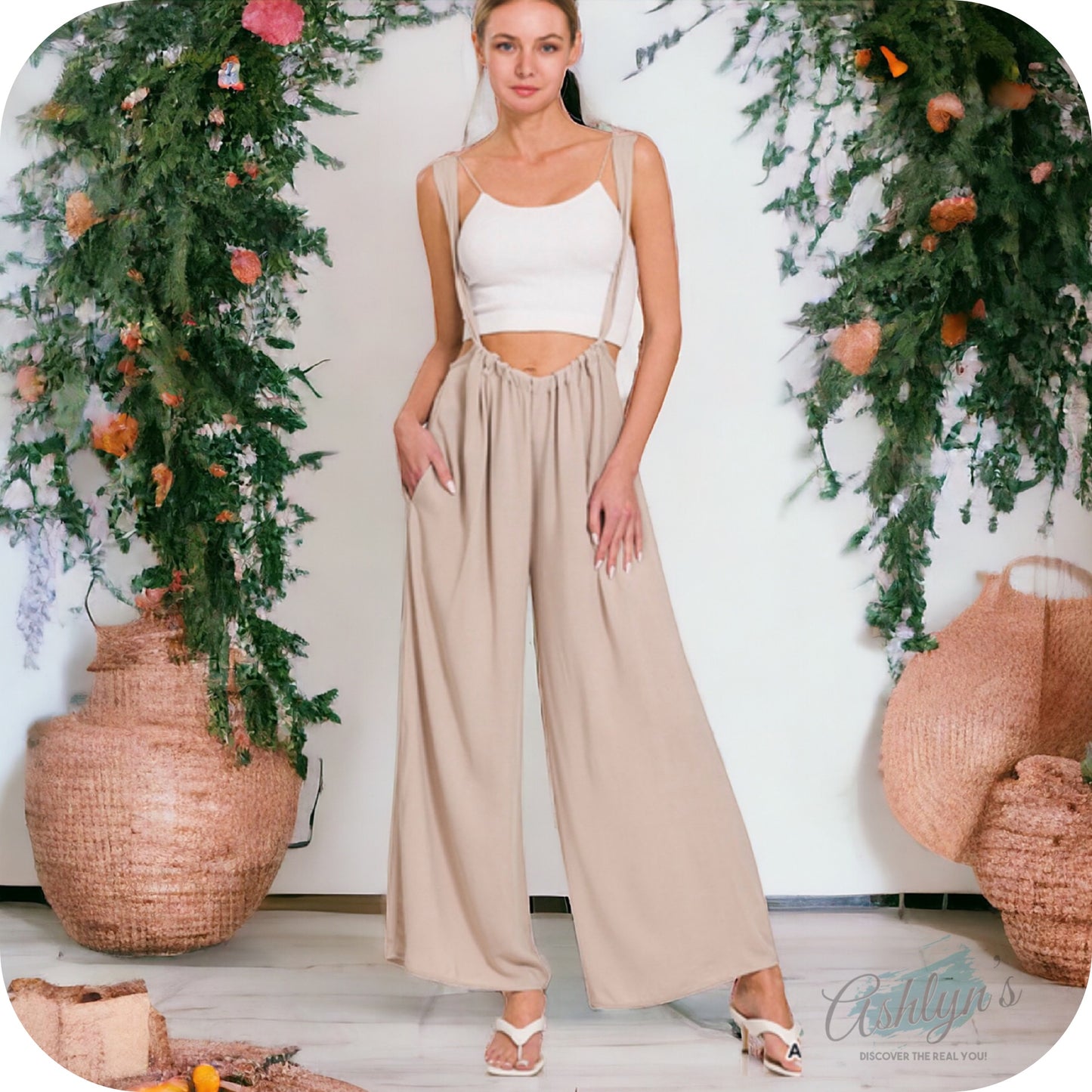 Zenana Tie Back Suspender Jumpsuit-Romper