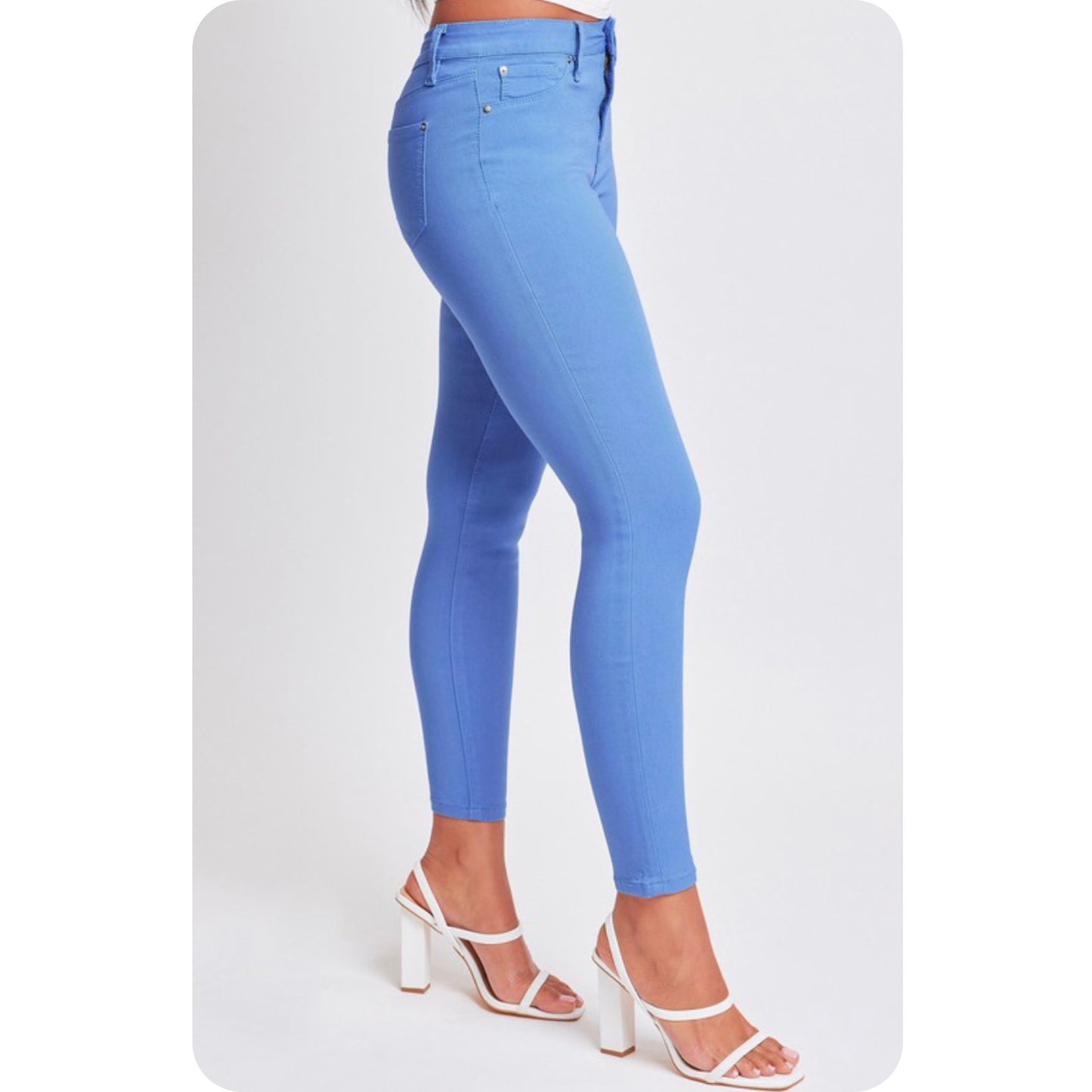 Hello Beautiful~Hyperstretch Pop of Color Mid-Rise Skinny Jeans
