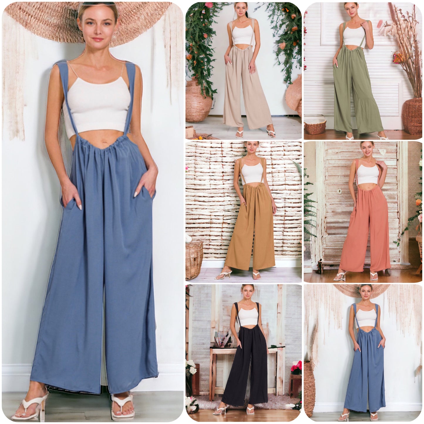 Zenana Tie Back Suspender Jumpsuit-Romper
