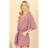 Ashlyn’s Classy and Sassy V Neck Bell Sleeve Romper