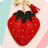 Adorable Puffy Rhinestone Keychain-Purse Charm-Backpack Charm