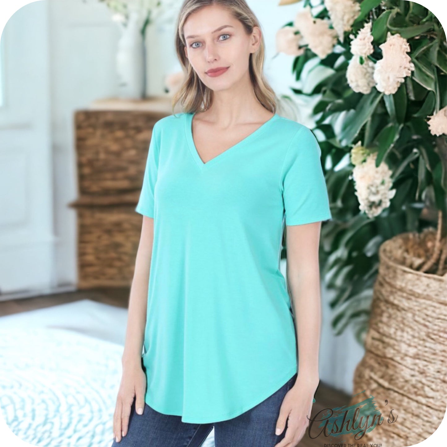 Your New Favorite! Zenana Classic Basics V Neck Tops