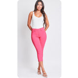 Hello Beautiful~Hyperstretch Pop of Color Capris-6 colors