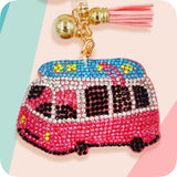 Adorable Puffy Rhinestone Keychain-Purse Charm-Backpack Charm