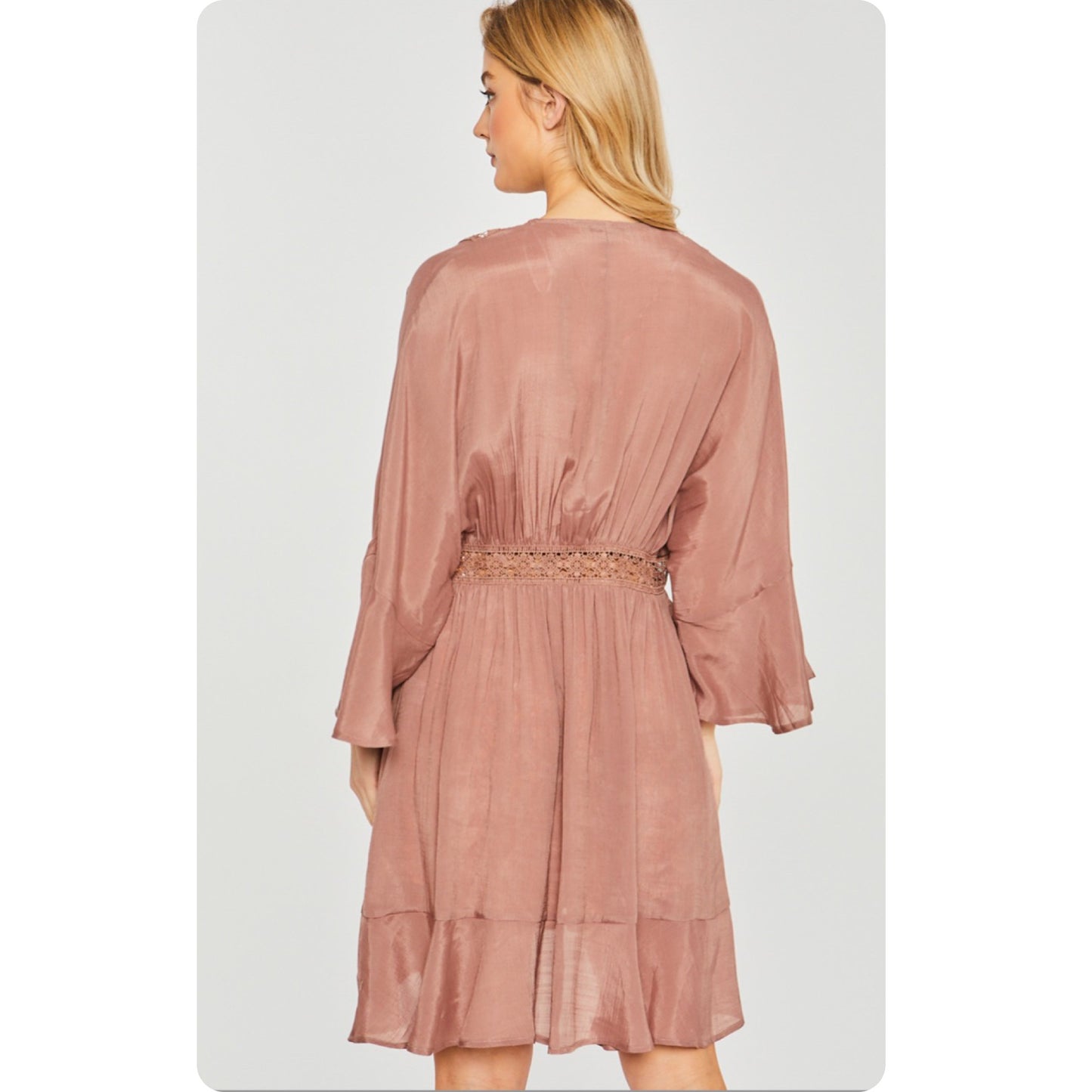 Ashlyn’s Classy and Sassy CoCo Crochet Lace Ruffle Trim Kimono