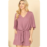 Ashlyn’s Classy and Sassy V Neck Bell Sleeve Romper