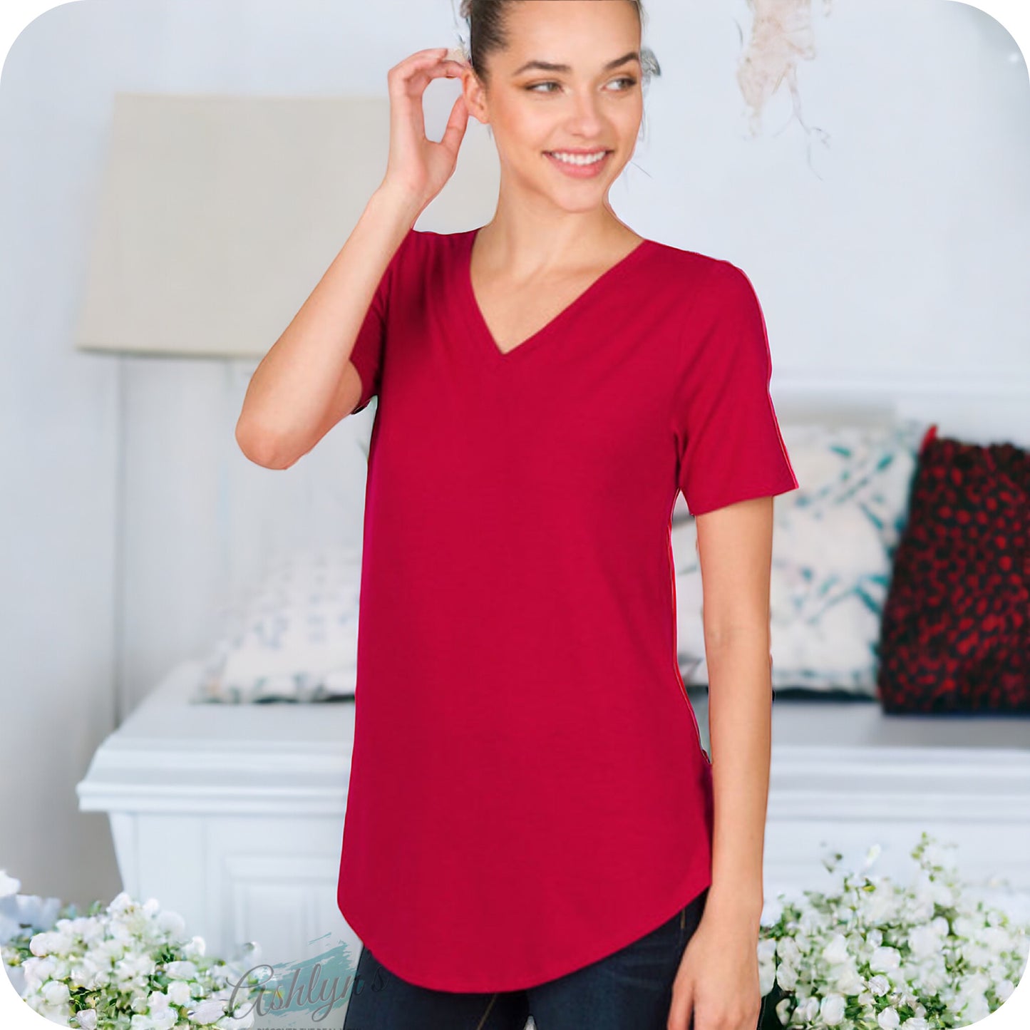 Your New Favorite! Zenana Classic Basics V Neck Tops