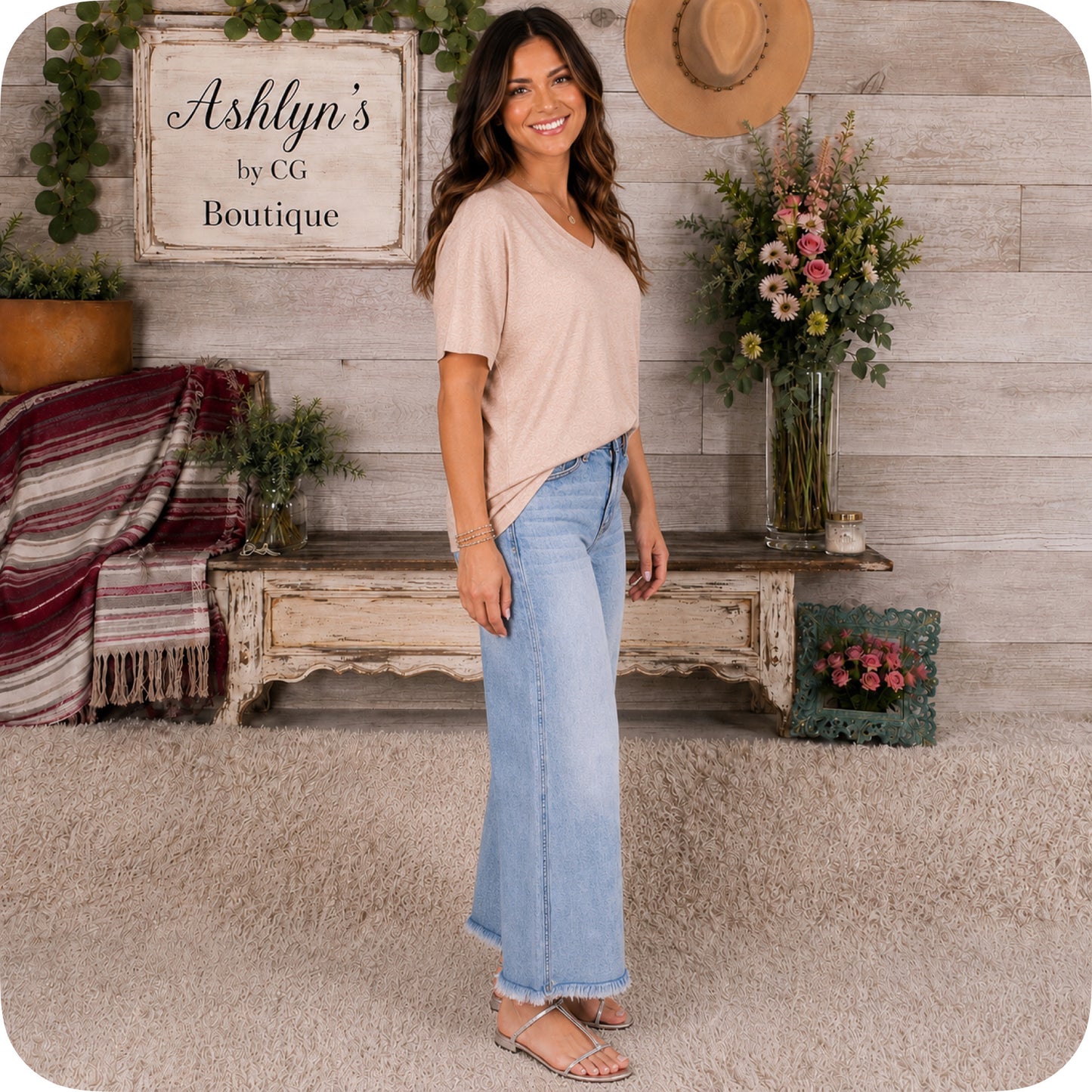 JUDY BLUE Hollywood Star Ankle Wide Leg Jeans